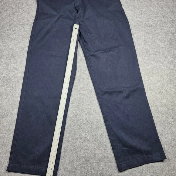 Dickies Pants Mens 32x28 Navy Straight Leg 874 Original Fit Flex Dark Wash - Picture 2 of 10